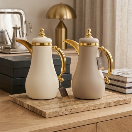 دلة تيرموس قهوة بتصميم عصري انسيابي بسعة 1 لتر